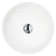 Zoya 280mm Gloss White Round Ceramic Basin with Pop-Up Waste